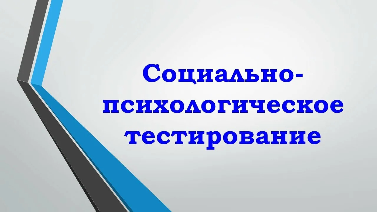 Социально-психологическое тестирование (СПТ) 2024 - 2025 г..